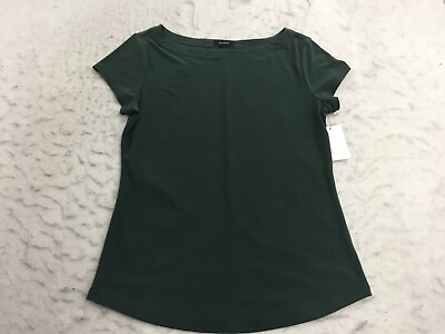 #ad #ad NEW Halogen Blouse Womens S Small Green Cap Sleeve Boat Neck Short Sleeve