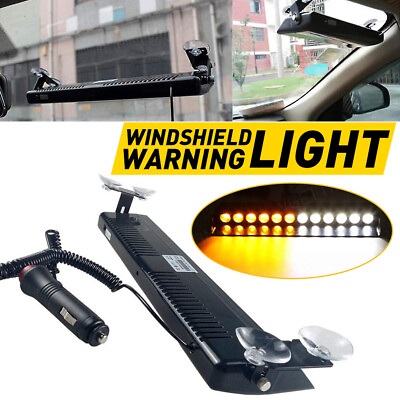 #ad LED Emergency Windshield Dash Strobe Lights 2 in 1 Deck Warning Flashing Safety