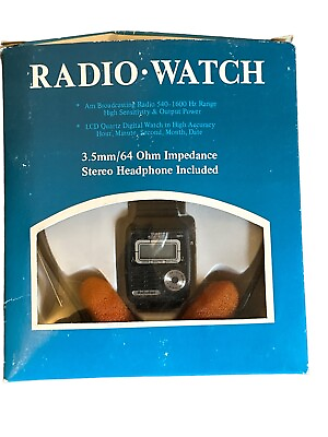 #ad Vintage Radiodigit AM Radio Wrist Watch NOS READ DESCRIPTION