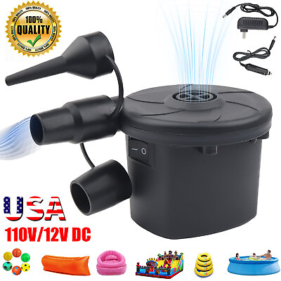 #ad 3 in 1 Electric Air Pump for Intex Inflatable Air Mattress Bed Boat Couch Pool