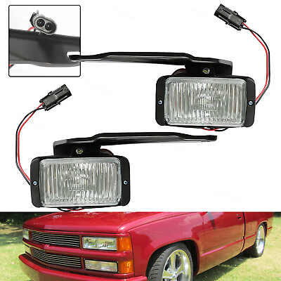 #ad Front Left amp; Right Side Fog Lights Halogen for 1988 99 Chevy GMC C K 1500 2500
