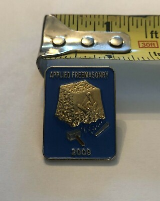 #ad Nice Minty Applied Freemasonry Freemasons Blue amp; Gold 2009 Pin 3D