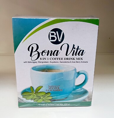 #ad Bona Vita 8 in 1 Coffee Drink 1 Box 10 Sachets x 15g