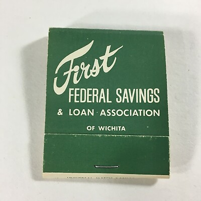 #ad Vintage Matchbook Matches First Federal Savings amp; Loan Association Wichita KS B6