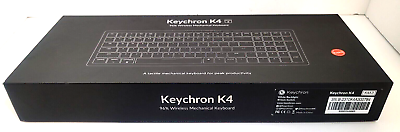 #ad Keychron K4 V2 96% Wireless Mechanical Keyboard Wht Backlight Brown Switch READ