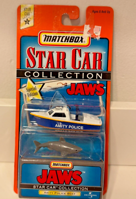 #ad #ad Matchbox Star Car Collection JAWS Amity Police Boat And Shark