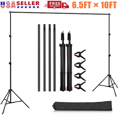 #ad Adjustable Background Support Stand Photography 10Ft Photo Backdrop Crossbar Kit