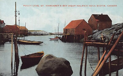 #ad Peggy Cove St. Margaret#x27;s Bay Nova Scotia Canada Early Postcard Unused
