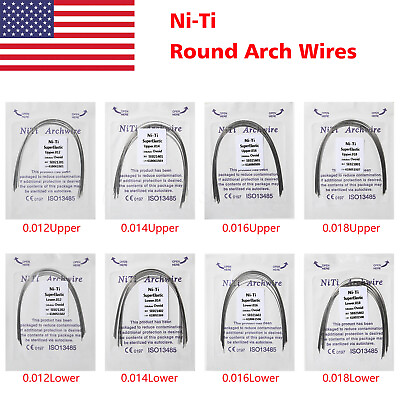 #ad 20 packs Dental Orthodontic Super Elastic Niti Round Arch Wires Ovoid Form