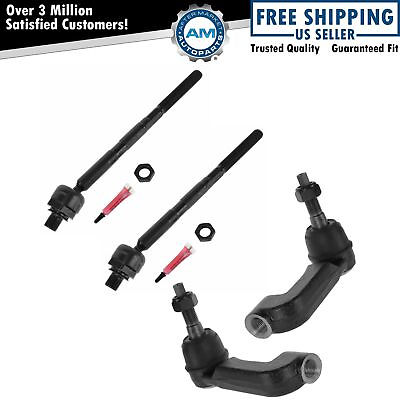 #ad 4 Piece Kit Inner Outer Tie Rod Ends for 06 07 Jeep Liberty Truck SUV New