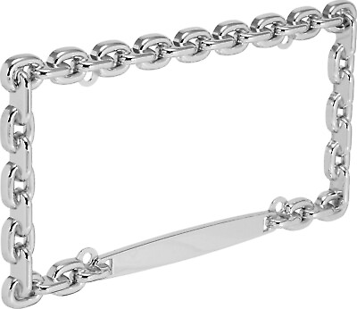 #ad #ad 1 pc Chrome Plated Zinc Metal chain License Plate Frame