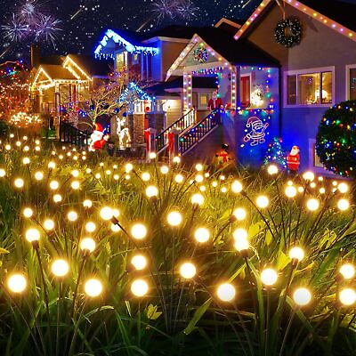 #ad Solar Firefly Light Garden Waterproof Swaying Lamp Outdoor Landscape Lawn Decor