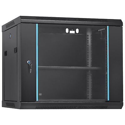#ad VEVOR 9U Wall Mount Network Server Rack Cabinet Enclosure 15.5#x27;#x27; Deep Door Lock