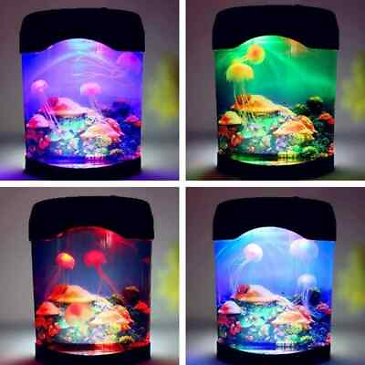 #ad Jellyfish Lamp Electric Aquarium Tank Mood Night Light Beautiful Color Free Ship