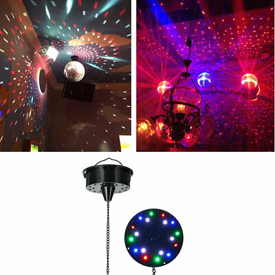#ad Rotating 6RPM RGBW Light Motor 18LED For Mirror Disco Ball 6quot; 8quot; 12quot; DJ Party US