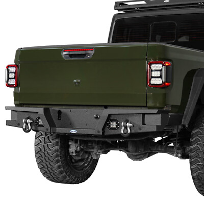 #ad Steel Replacement Rear Step Bumper Back Bar for 2020 2024 Jeep Gladiator JT