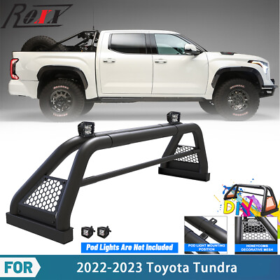 #ad DIY Adjustable Truck Bed Chase Rack Roll Bar For 2022 2023 Toyota Tundra
