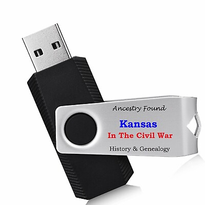 #ad Kansas Civil War Books History amp; Genealogy 18 Books on USB Flash Drive
