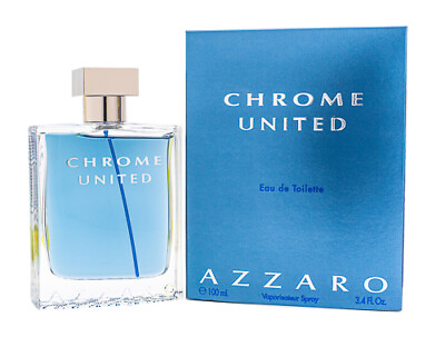 #ad Chrome United by Azzaro 3.4 oz EDT Cologne for Men New In Box