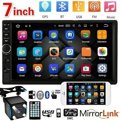 #ad 7quot; Double 2 DIN Car Stereo Radio MP5 Touch Screen Bluetooth FM USB Rear Camera