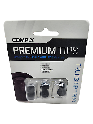 #ad Comply Truegrip Pro Premium Earphone Foam Tips TW 200 C Black Medium 3 Pr