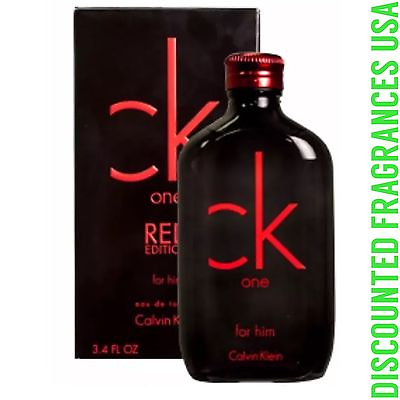 #ad CK One Red Edition For Him 3.4 oz Calvin Klein Eau De Toilette Spray