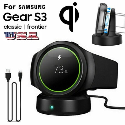 #ad Wireless Charging Dock Charger For Samsung Galaxy Watch Gear S3 Frontier Classic