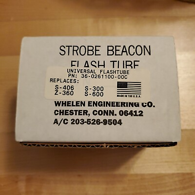 #ad Whelen Strobe Beacon Universal Flash Tube A 406 Z360 S600 S406 S 300 FAA PMA NOS