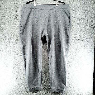 #ad Gap Sweatpants Womens XL Gray Gapfit Jogger Drawstring Zipper Pocket Pants 38x28