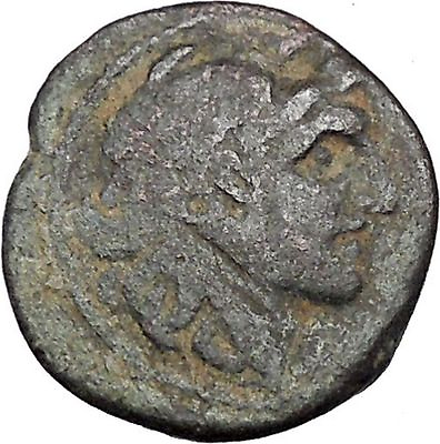 #ad ALEXANDER I BALAS 152BC Seleukid Apollo RARE R1 Ancient Greek Coin i47334