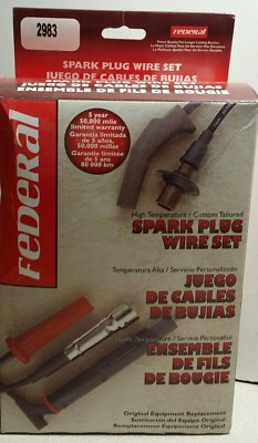 Federal Parts 2983 Spark Plug Wire Set Fits Vehicles Listed on Chart Below