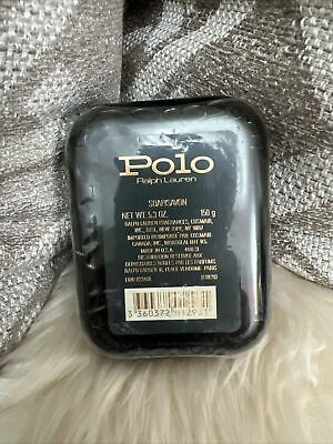 #ad Vintage Sealed Ralph Lauren Polo Bar Soap 5.3 oz With Green Case Dish *RARE*
