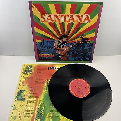#ad Santana : Freedom Original 1987 Vintage Vinyl Rock Album With Insert 40272