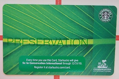 Starbucks Card #6059 Preservation 2010 Old Siren Logo