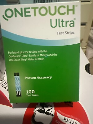 #ad 100 One Touch Ultra Glucose Test Strips Exp: 4 30 2024 FREE SHIP LOW PRICE