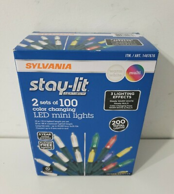 #ad #ad Sylvania Stay Lit Platinum 200 LED Mini Lights Color Changing
