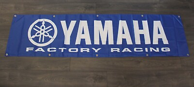 #ad Yamaha Banner Flag Big 2x8 feet Motorcycle Factory Racing MotoGP Biker 97