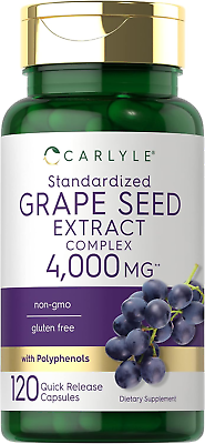 #ad Grape Seed Extract 4000 Mg Max Strength Antioxidant Immune Support 120 Caps
