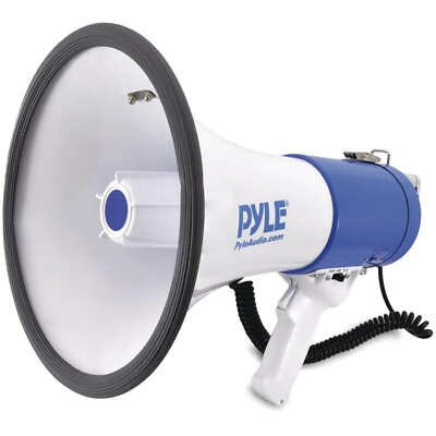 #ad Megaphone Speaker PA Bullhorn with Siren Alarm Mode amp; Adjustable Volume