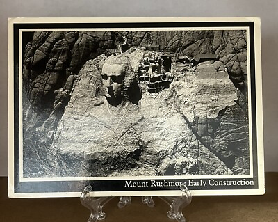 #ad #ad Black Hills South Dakota Mt Rushmore Early Construction Vintage Postcard