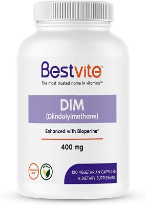 #ad BESTVITE DIM Diindolylmethane 400mg with Bioperine 120 Vegetarian Capsules