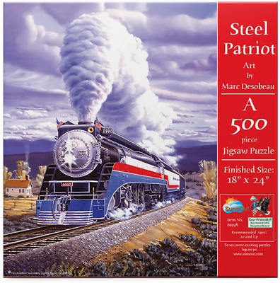 #ad Steel Patriot 500 Pc Jigsaw Puzzle by Artist: Marc Desobeau Finished Size