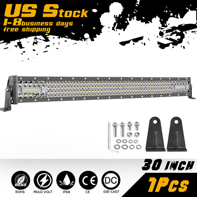 30#x27;#x27;Inch LED Work Light Bar Combo Offroad Driving Lamp Truck ATV 4WD 32 34quot;
