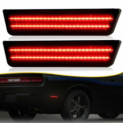 #ad Smoke Lens Side Rear LED Marker Lights 08 14 For Dodge Challenger 11 14 Charger