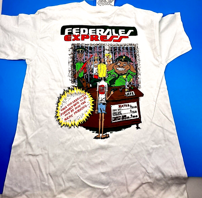 #ad NOS Vintage Senor Lopez Shirt Large Federal Express Single Stich XL