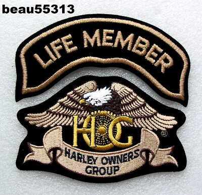 #ad ⭐HARLEY OWNERS GROUP HOG quot;LIFE MEMBERquot; EAGLE 4 CLAW CHAPTER VEST PATCH