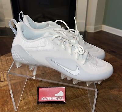 #ad Nike Alpha Huarache 8 Pro White Gray LAX cleats Mens Size 10.5 wBox CW4439 110
