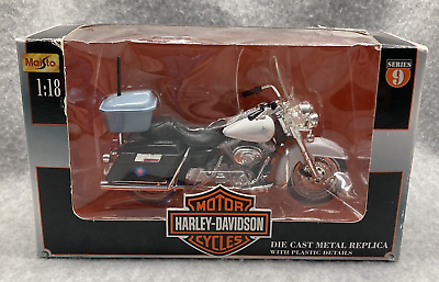 #ad Maisto 1:18 Series 9 Harley Davidson Arkansas State Police Motorcycle Diecast