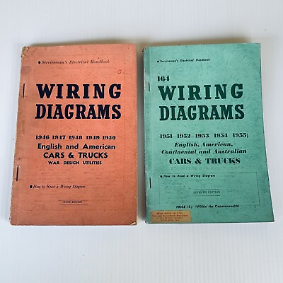 #ad Vintage Wiring Diagrams Books X 2 Cars amp; Trucks 1946 1950 amp; 1951 1955 Penrod
