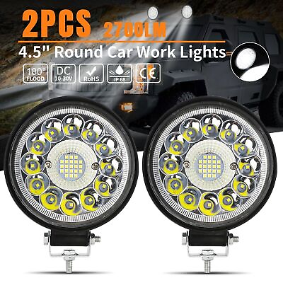 #ad #ad 2x 4.5in LED Work Light Bar Flood Spot Combo Pods Offroad Driving Truck Fog Lamp